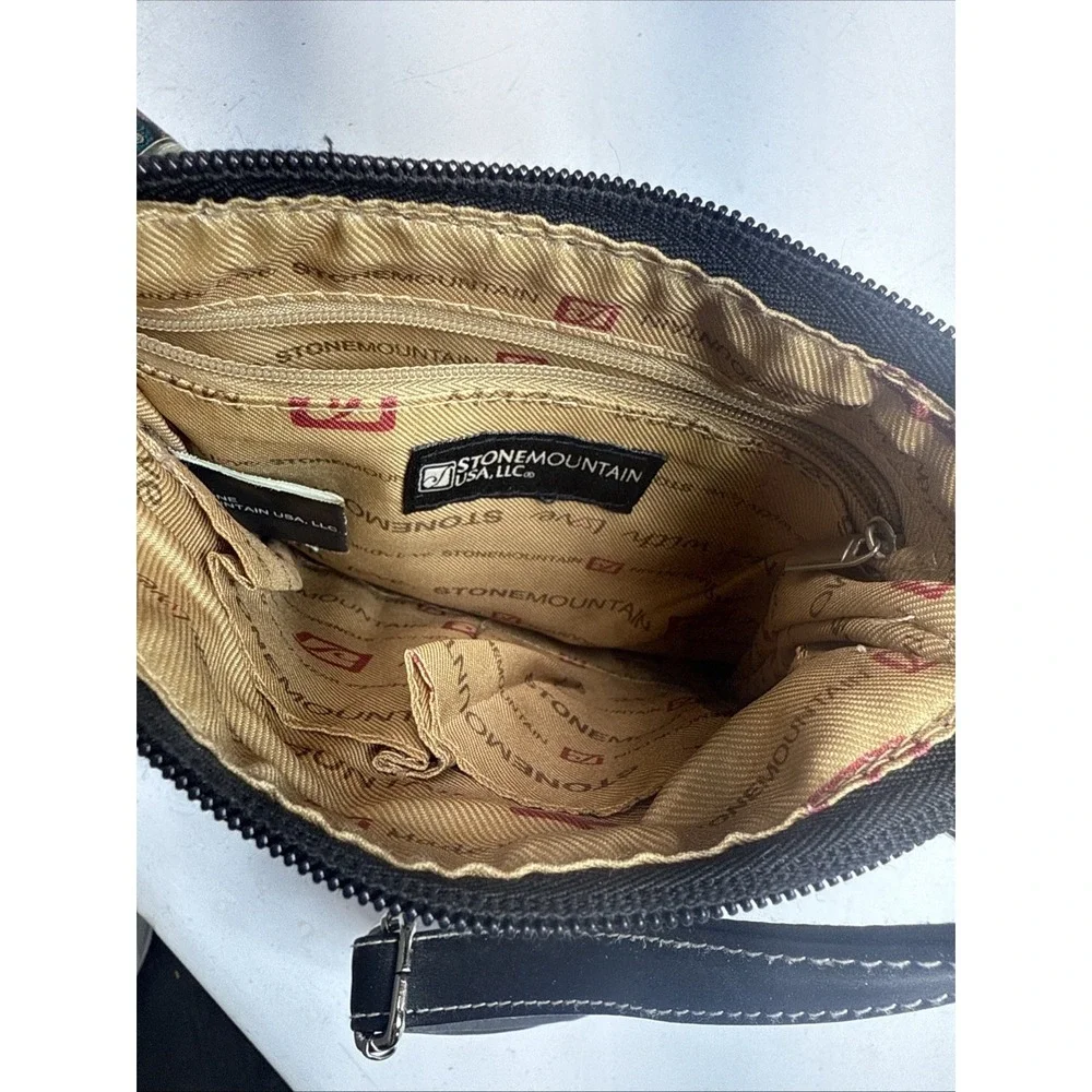 Stone Mountain USA Floral Butterflies Crossbody Shoulder Handbag purse Zipper‎